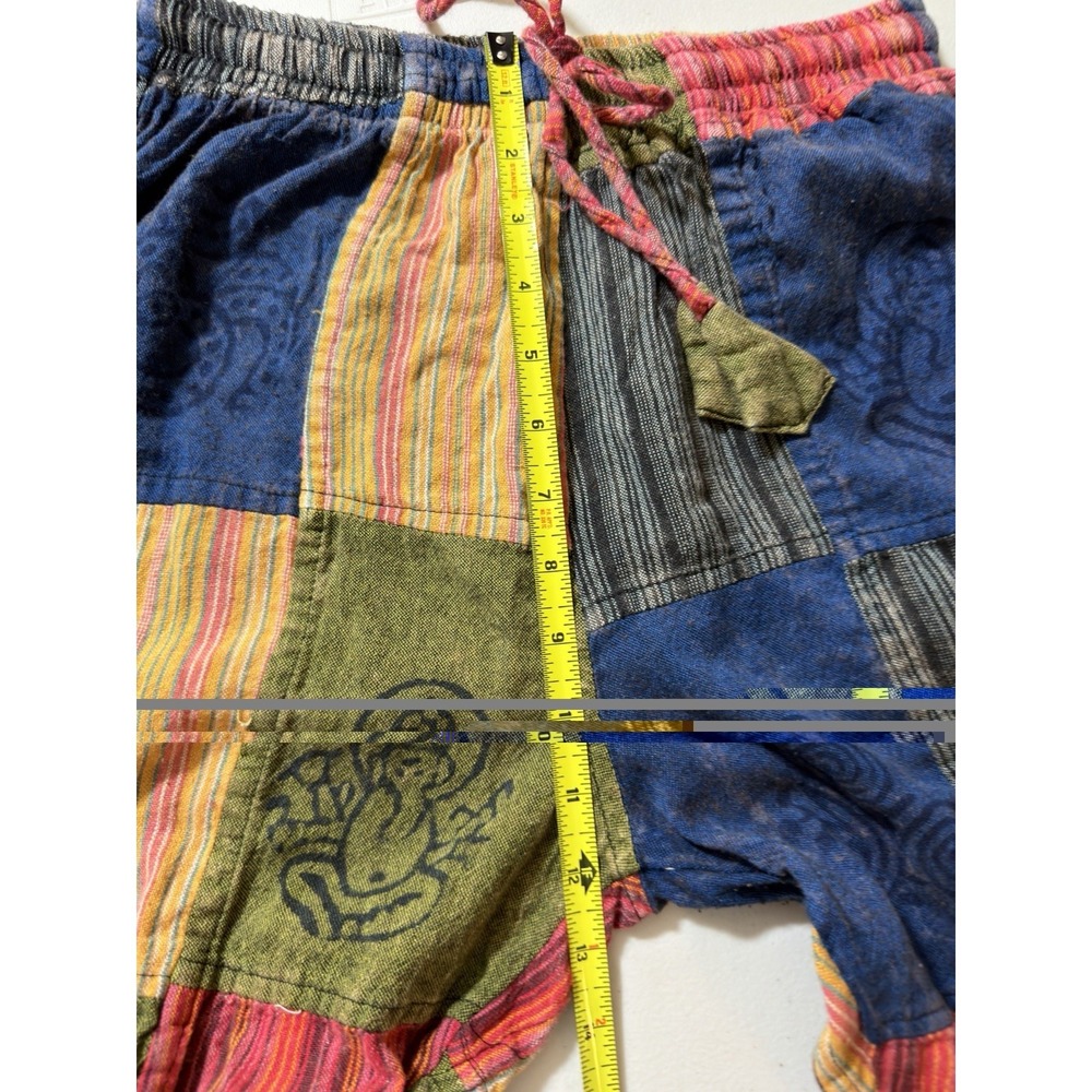 The Little Bazaar Nepal 100% Cotton Patchwork Cargo Pants Boho Size S/m - Picture 5 of 16